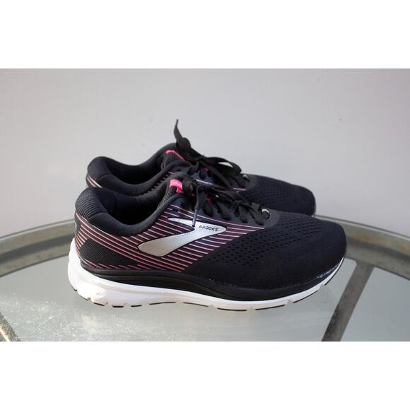 Brooks Addiction GTS 14 Running Shoes Womens Size 8.5 2E Extra Wide Black Pink - Picture 1 of 9